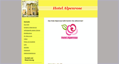Desktop Screenshot of hotel-alpenrose.biz