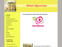 Tablet Screenshot of hotel-alpenrose.biz